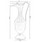 Decorative Antique Style 1 Handle Metal Jug Floor Vase - Vintage Inspired Rustic Design for Entryway, Living Room, or Dining Room - Ideal for Flower Arrangements, Greenery, or Standalone Display